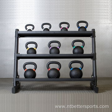 Gym Equipment Fitness Three-Layer Rubber Dumbbell Rack